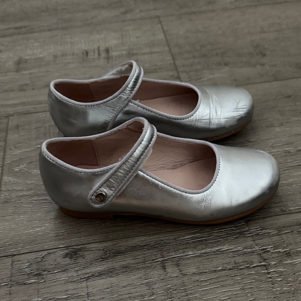 Jacardi Girls Silver Mary Jane Dress Shoes